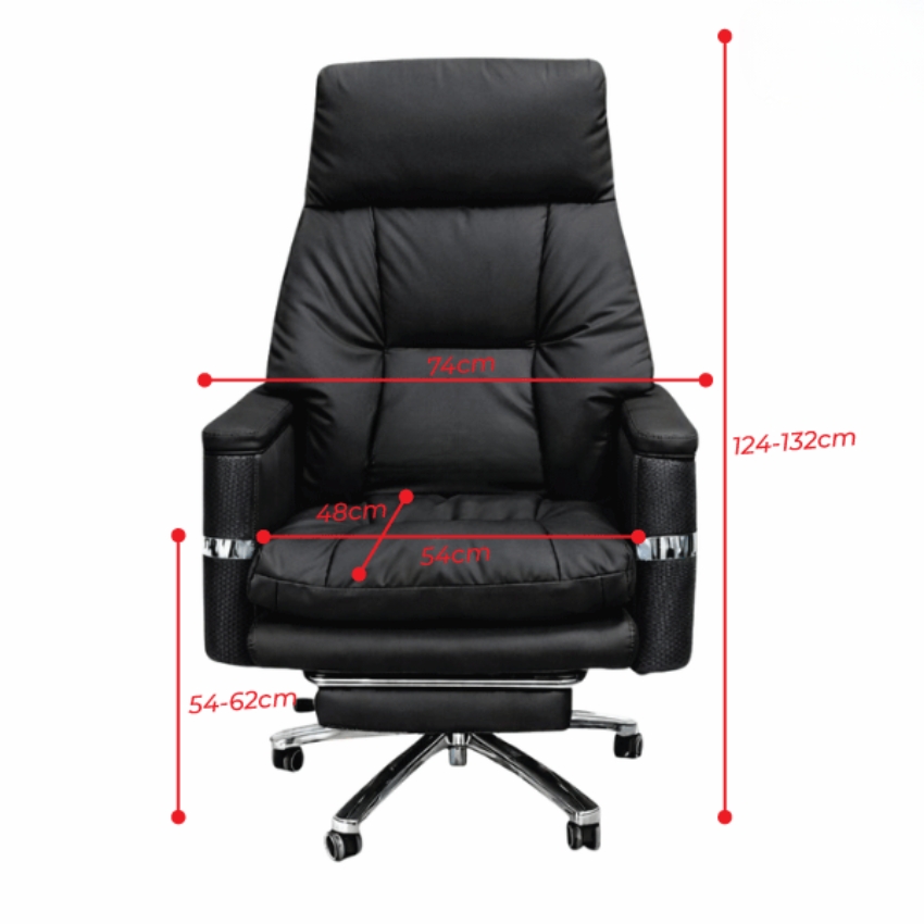 Ghế giám đốc màu đen ngả lưng thư giãn kèm gác chân: SG - 3806 - $hienthicat